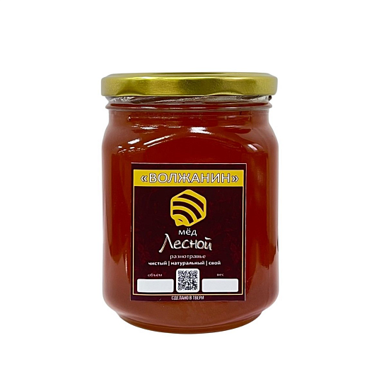 Мёд Лесной ВОЛЖАНИН 640 мл.