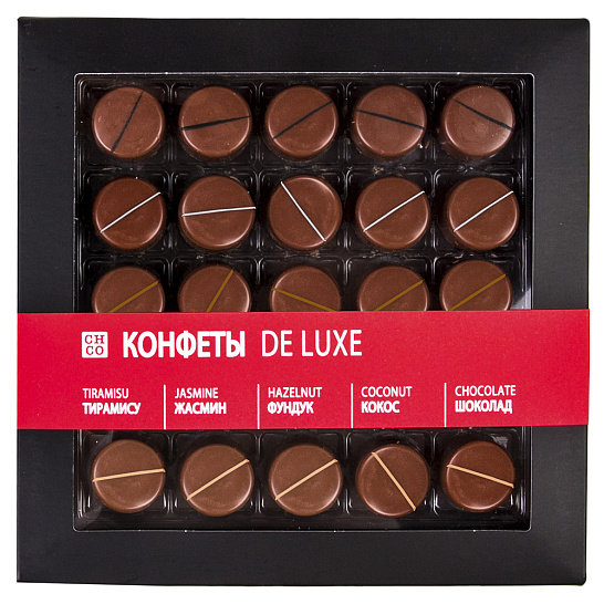 Набор шоколадных конфет с начинкой "DE LUXE" 250 гр