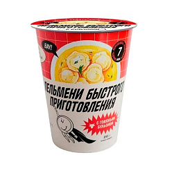 Пельмени быстрого приготовления с говяжьим бульоном 100 гр