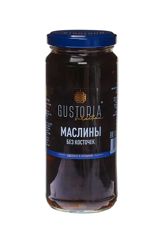 Маслины черные «Gustoria» б/к 358 гр. ИСПАНИЯ