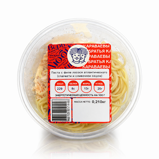 Паста с лососем в сливочном соусе 210 г