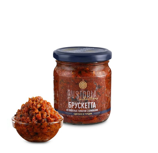 Брускетта из вяленых томатов с оливками «Gustoria» 210 мл.Турция
