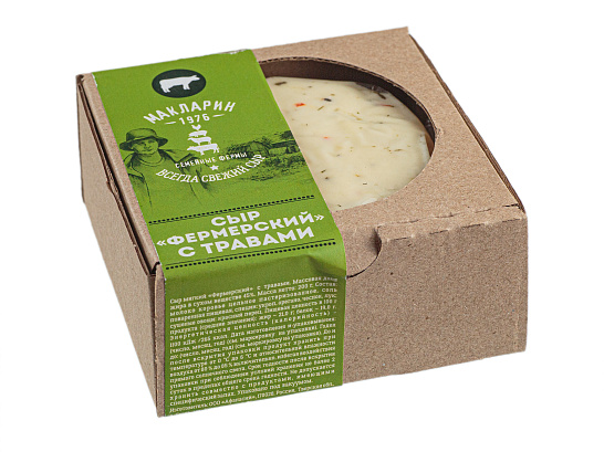 Сыр мягкий «Фермерский с травами» (200 г)